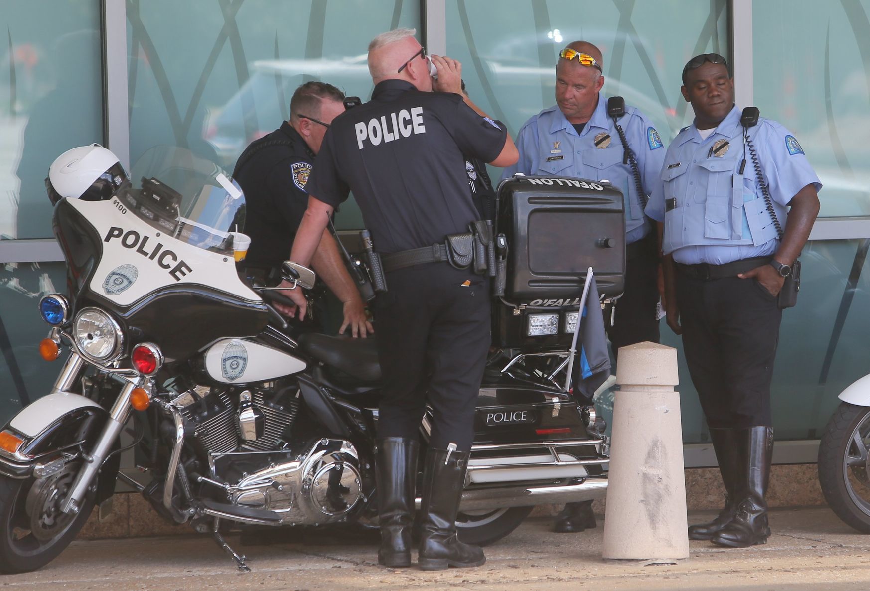 Motorcycle cops injured in Langsdorf motorcade